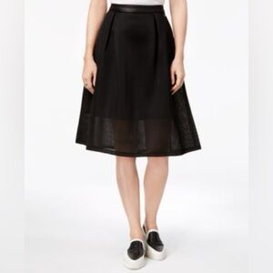 *A/X ARMANI EXCHANGE* Classic Black Mesh A-Line Skirt Size 0